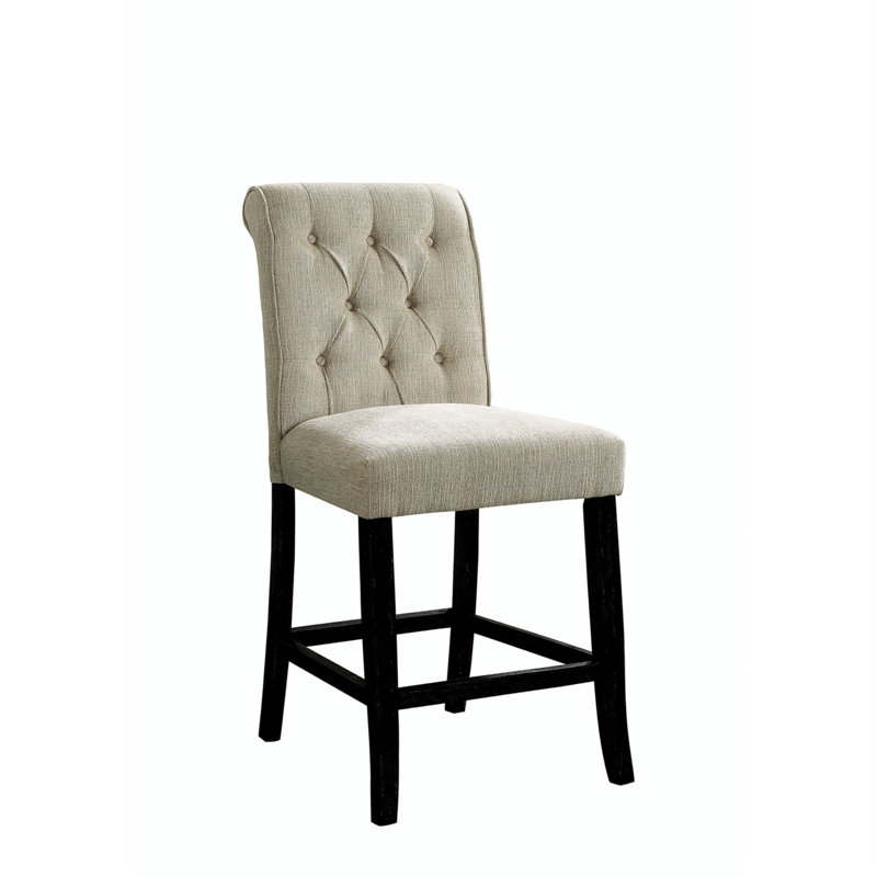 Chaise d'appoint rembourrée Jourki, Ivoire