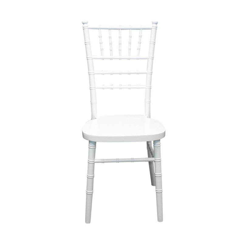 Arrington 43cm H Solid Wood Ladder Back Stacking Side Chair, White