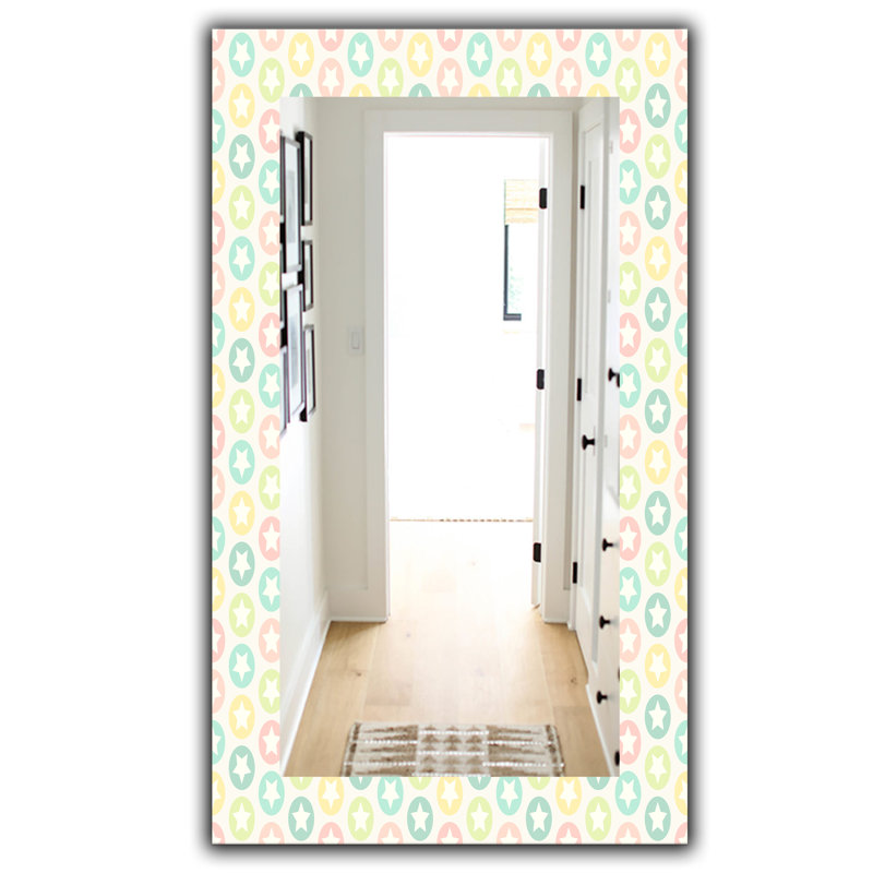 Miroir d’appoint éclectique Retro with Stars, H 39,4 po x l 29,5 po