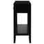 Console contemporaine avec tablette - idéale pour le couloir robuste et le pin, aspect noir moderne, décorez votre salon en bois de pin de qualité, finition-515087335