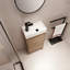 Meuble-lavabo simple avec plateau en céramique 16,57 po Annaira