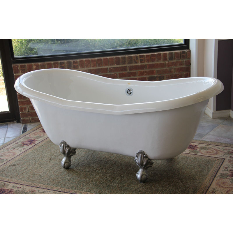 Duchess 68" x 30" Clawfoot Soaking Bathtub, Chrome