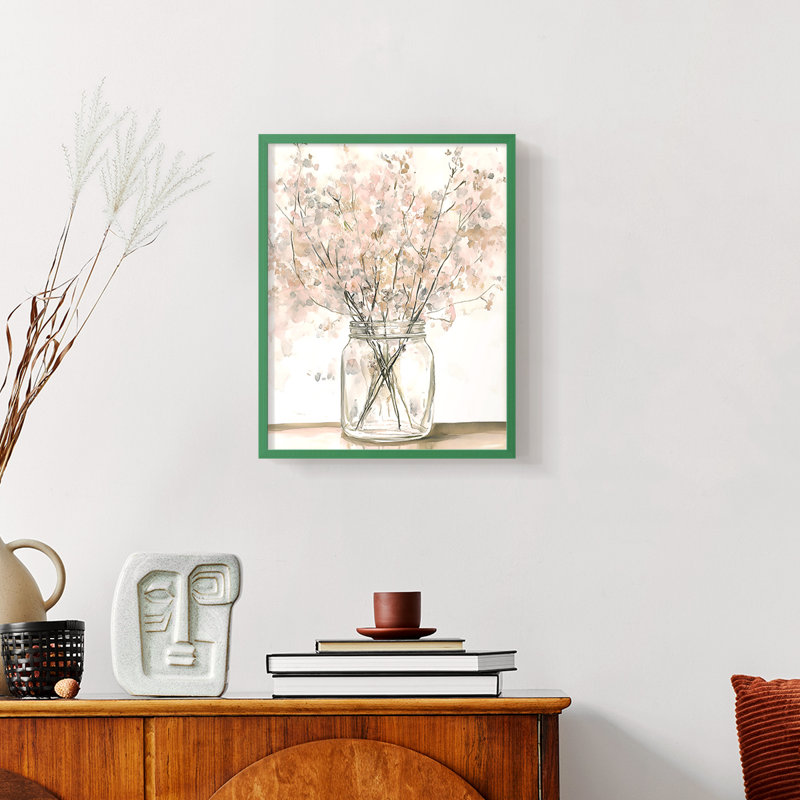 FLORAL Series DLVI - reproduction encadrée de qualité supérieure - prête à être accrochée - aucun clou requis