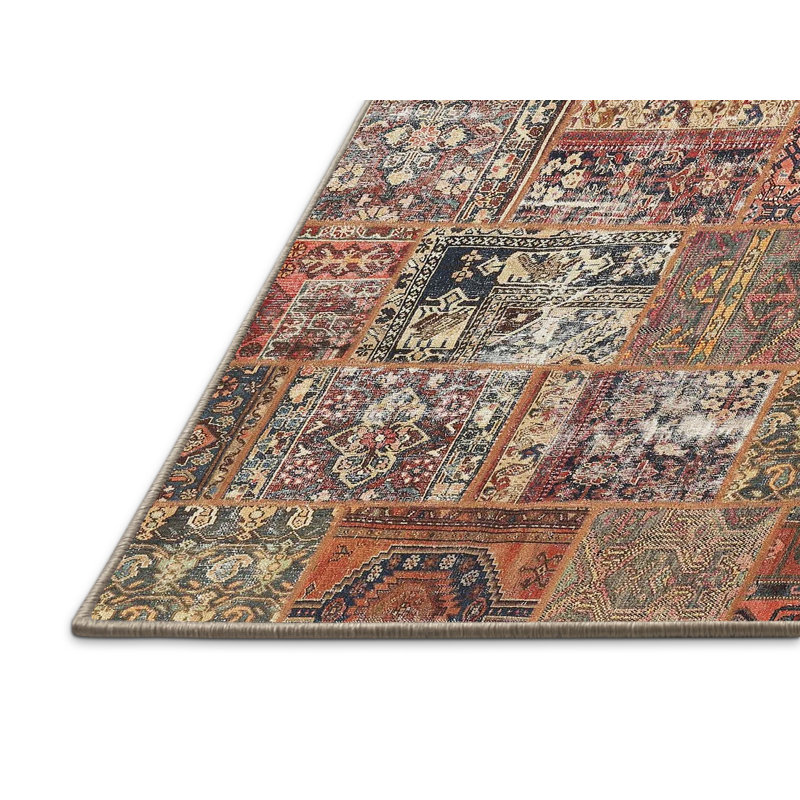 Tapis gris/brun/beige contemporain, Rectangle 5 pi x 7 pi