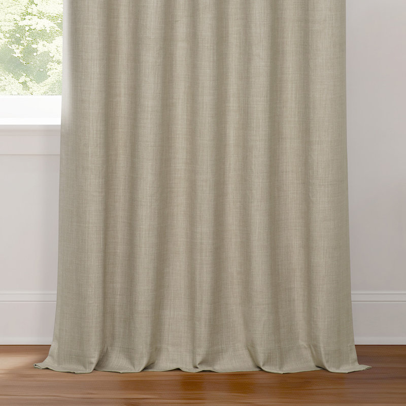 Panneau de rideau simple d'intérieur occultant Performance Linen Hotel, Beige clair, L 50 po x L 108 po