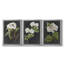 «Dramatic White Flowers I», ensemble de 3 peintures sur toile encadrées-1356238375-1356238376