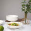 Ensemble de 6 bols à pâtes en porcelaine blanche, vaisselle de 22 oz de large et peu profonde, allant au micro-ondes et au lave-vaisselle pour la salade, la soupe et le service