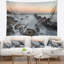 Tapisserie «Seashore Rocky Beach» avec eaux blanches-28509509