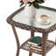 Table d'appoint carrée en rotin 23 x 20 x 20 po pour l'extérieur