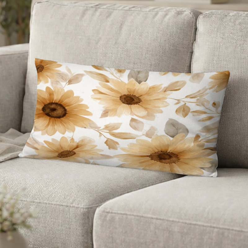 Coussin Country Farmhouse - Coussin jaune, H 12 po x l 20 po
