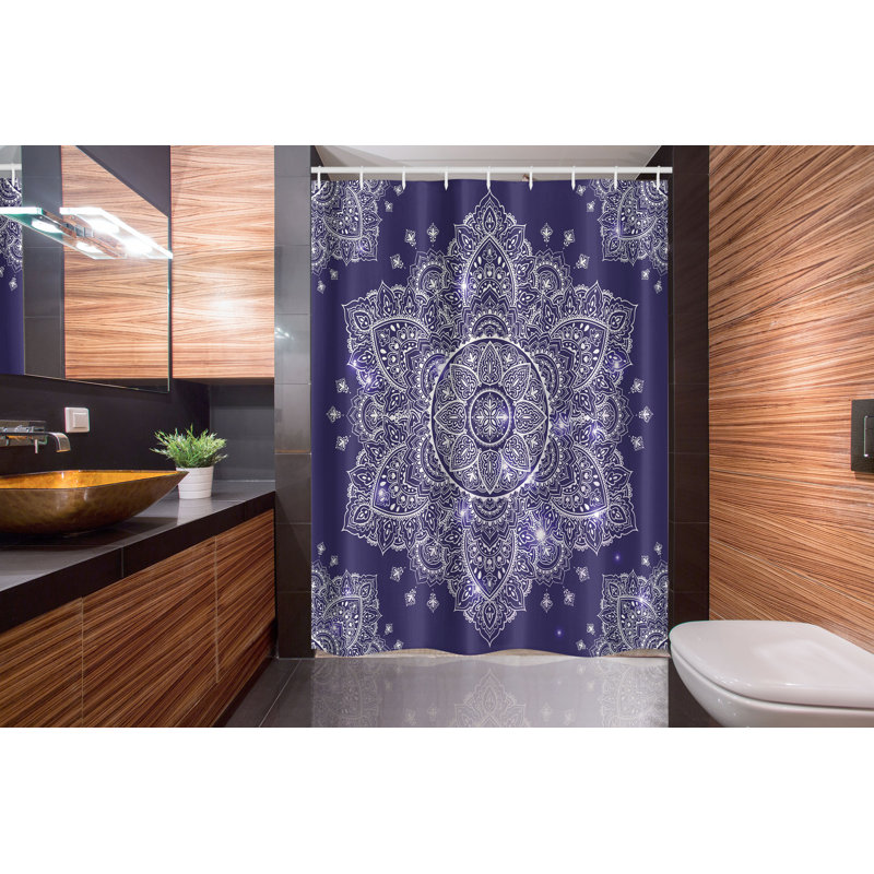 Shower Curtain with Hooks Included, 78"H x 54"W