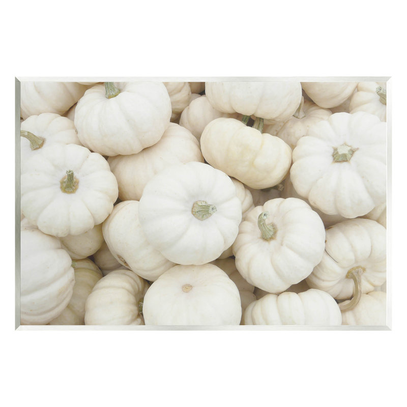 "Autumnal White Pumpkins", art mural par Lil 'Rue, H 10 po x l 15 po x P 0,5 po