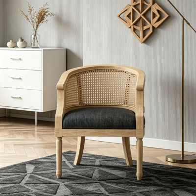 Fauteuil d'appoint en bois d'hévéa
