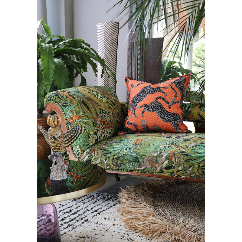 Sabie Cheetah Kings Fabric, Coral