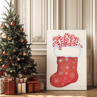 Winter's Candy Keeper Print on Canvas in a Polished Frame