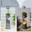 Roman Column Broken Pillar Cascading Water Fountain with LED Lights & Planter, 32.3" Tall Resin Outdoor Water Feature for Garden Patio Decor-1359137634
