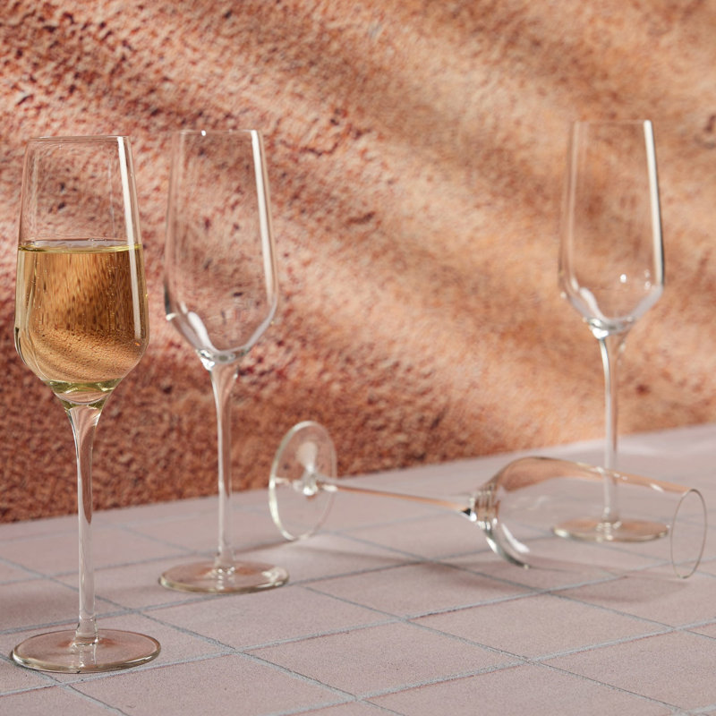 Libbey Signature Greenwich Champagne Flute Glasses, 8.25-ounce