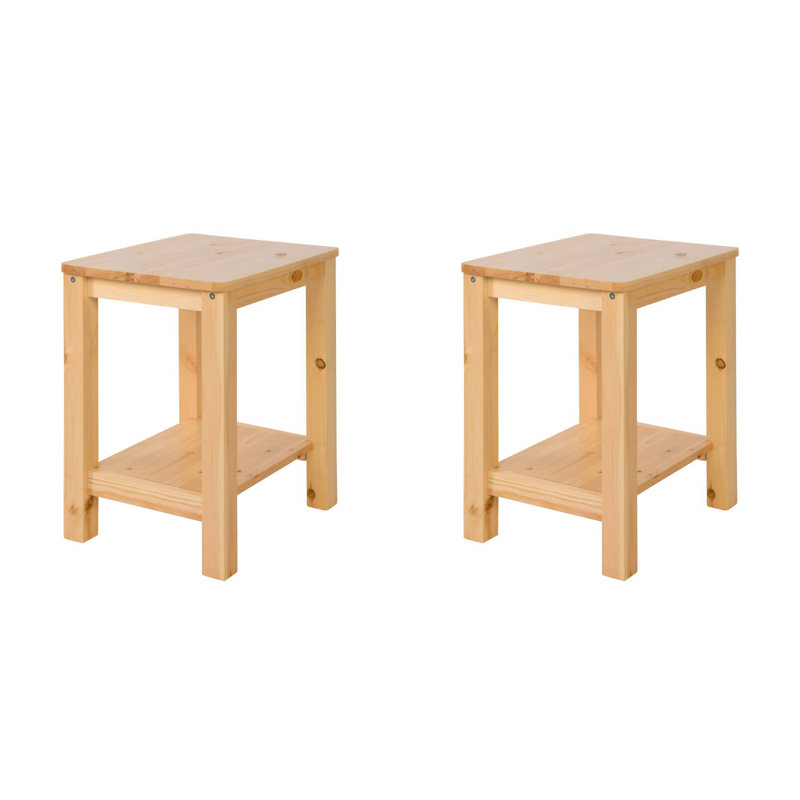 Garbrielle Solid Wood Accent Stool, Brown