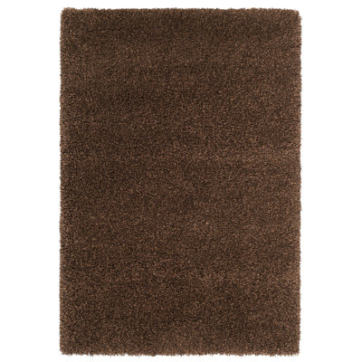 Lobby Shaggy Flatweave Brown Rug