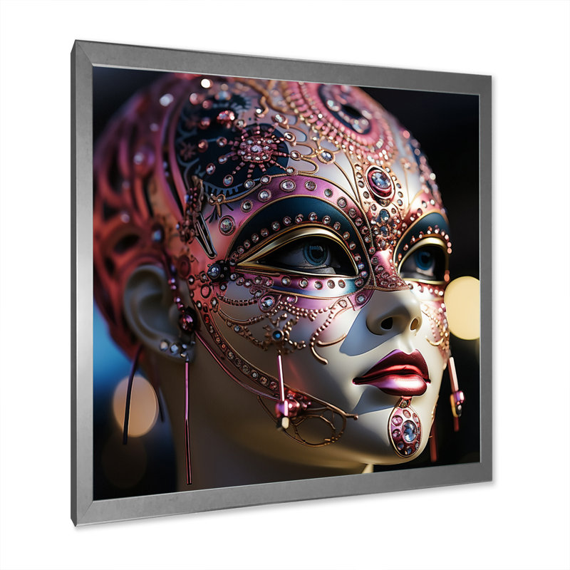 Exquis Portrait of Divine Goddess sur impression sur toile, H 30 po x l 30 po x P 1 po, Cadre simple argenté