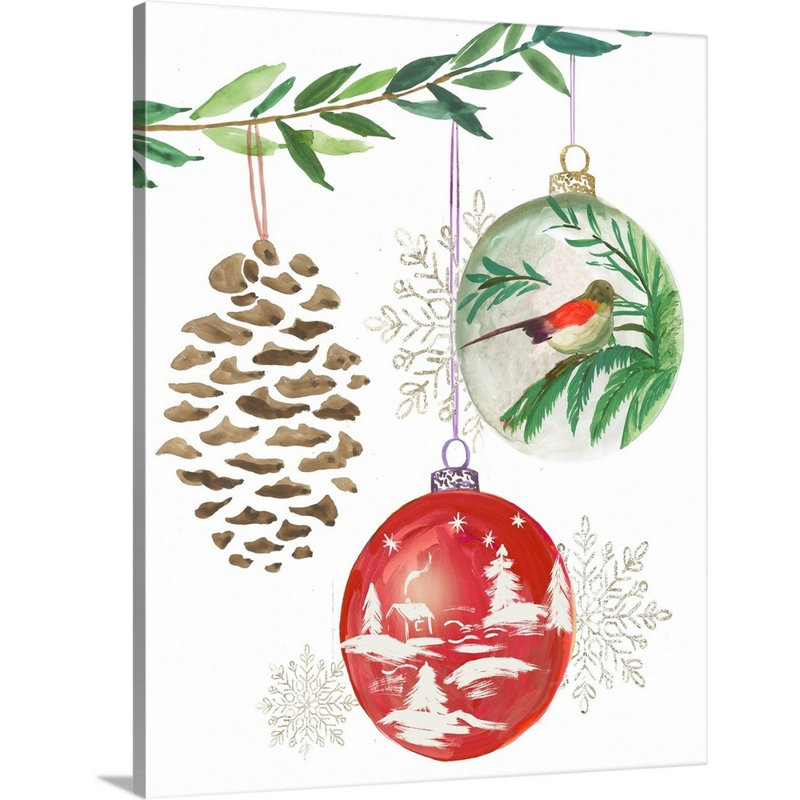 Décorations pendantes I-reproduction d’art sur toile, Toile tendue, H 14 po x l 11 po x P 1,25 po