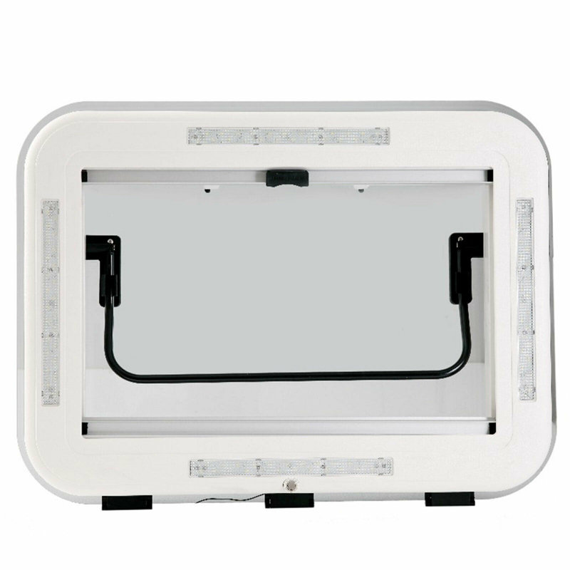 RV Window Camper RV Roof Window with LED Light, 19.7'' H x 27.58" W x 12"D