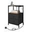 40cm W Metal Bedside Table-1063429740