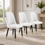 Chaise d'appoint capitonnée et rembourrée en similicuir (ensemble de 3)-944856312