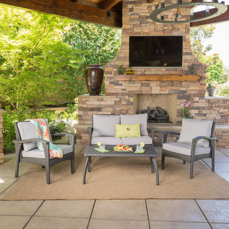 HONOLULU 4PC PE WICKER SET