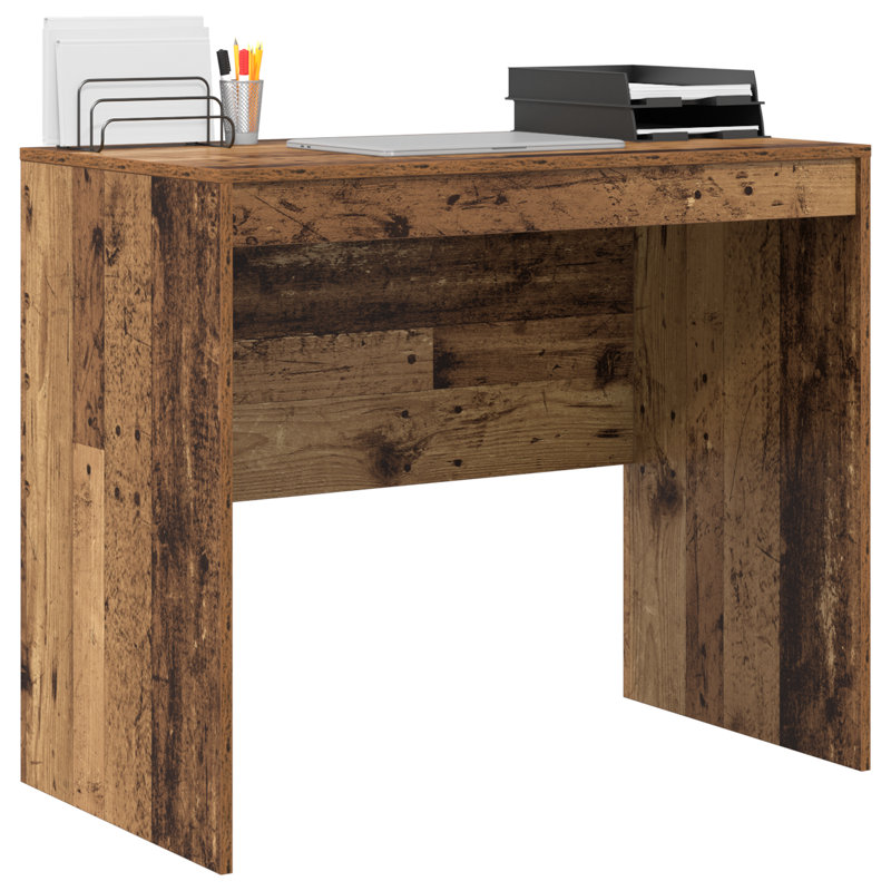 Writing Desk Particle Board 76 Cm, 76cm H x 90cm W x 50cm D, Old Wood