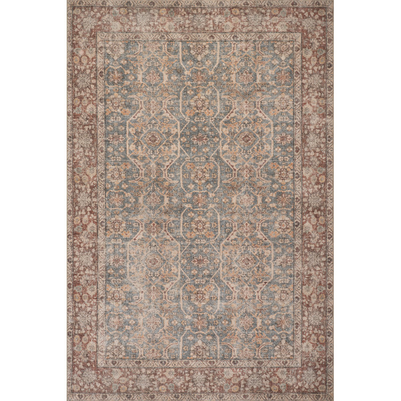  Tapis traditionnel rétro et vieilli Honna, Rectangle de 5 pi x 8 pi