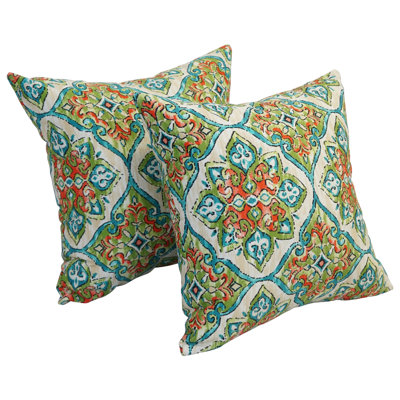 Outdoor Cushion Collection Damask Outdoor Reversible Throw Pillow