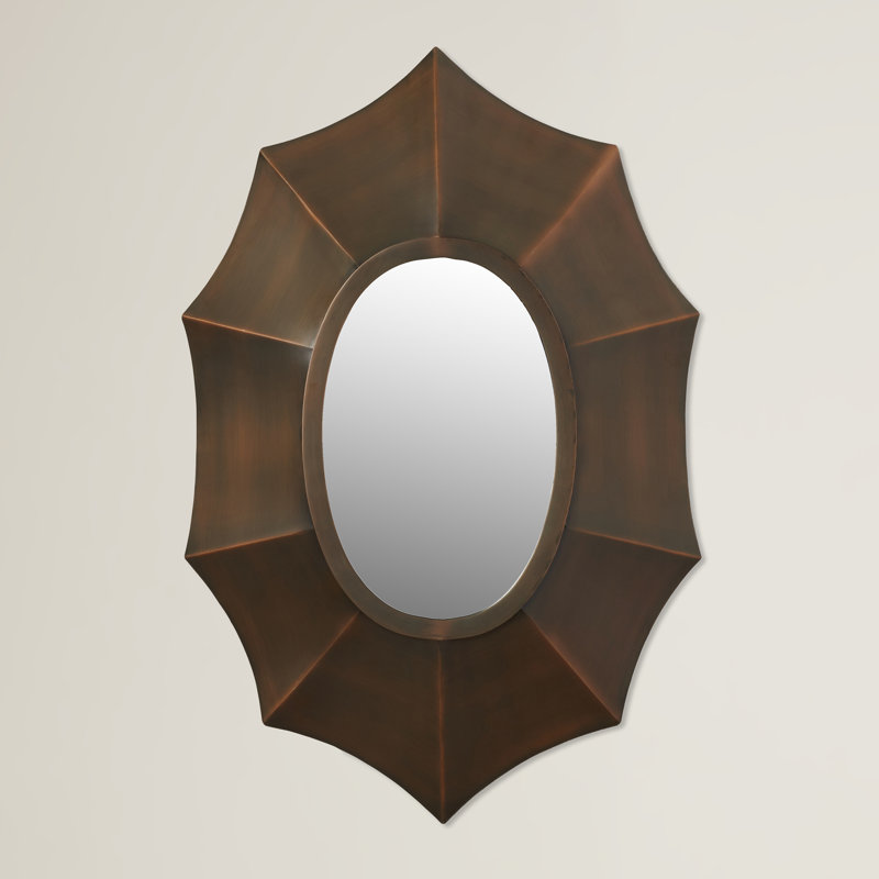 Miroir mural à cadre en bois