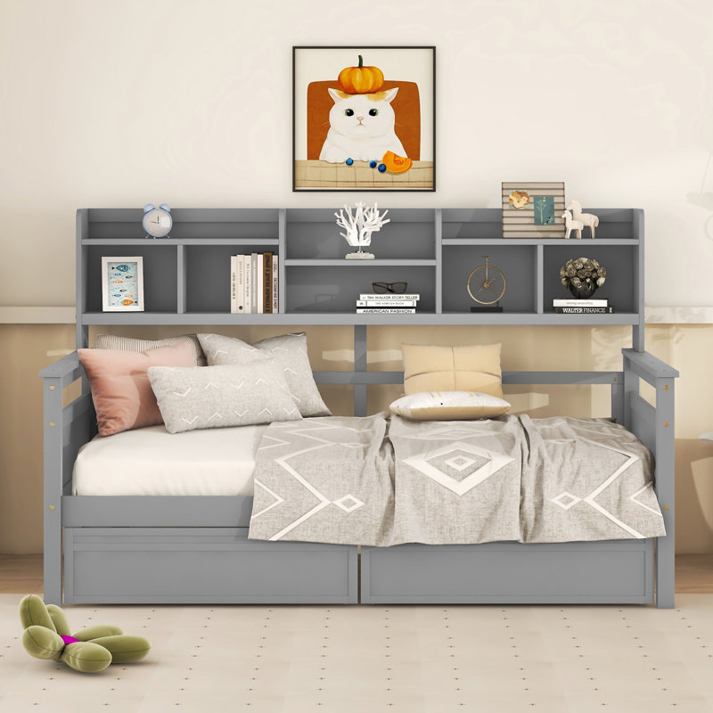 Lit de jour, Gris, Lit simple