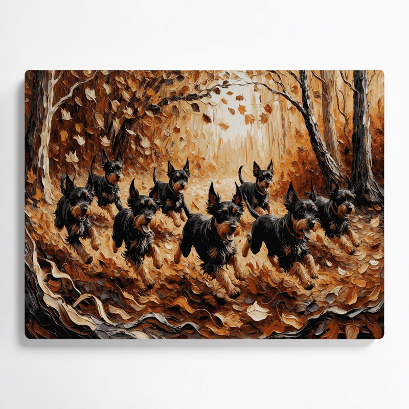 Chiens Affenpinscher, art mural en métal noir, H 11 po x l 14 po