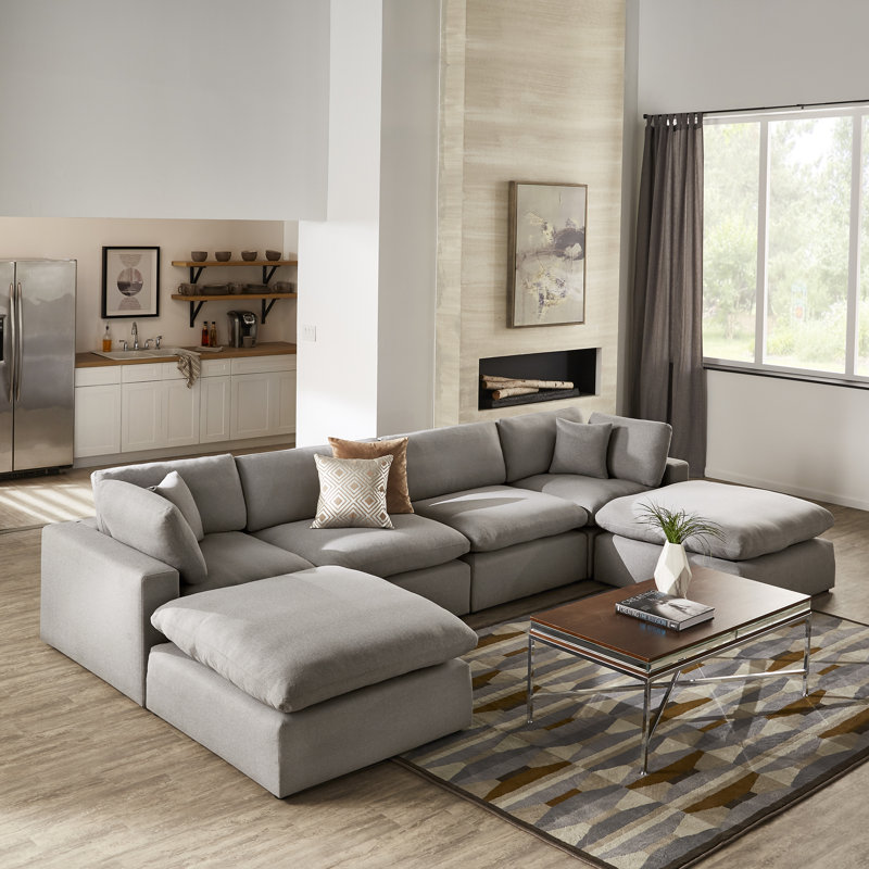 Bania 6-Piece Upholstered Sectional Sofa - Comfort & Style