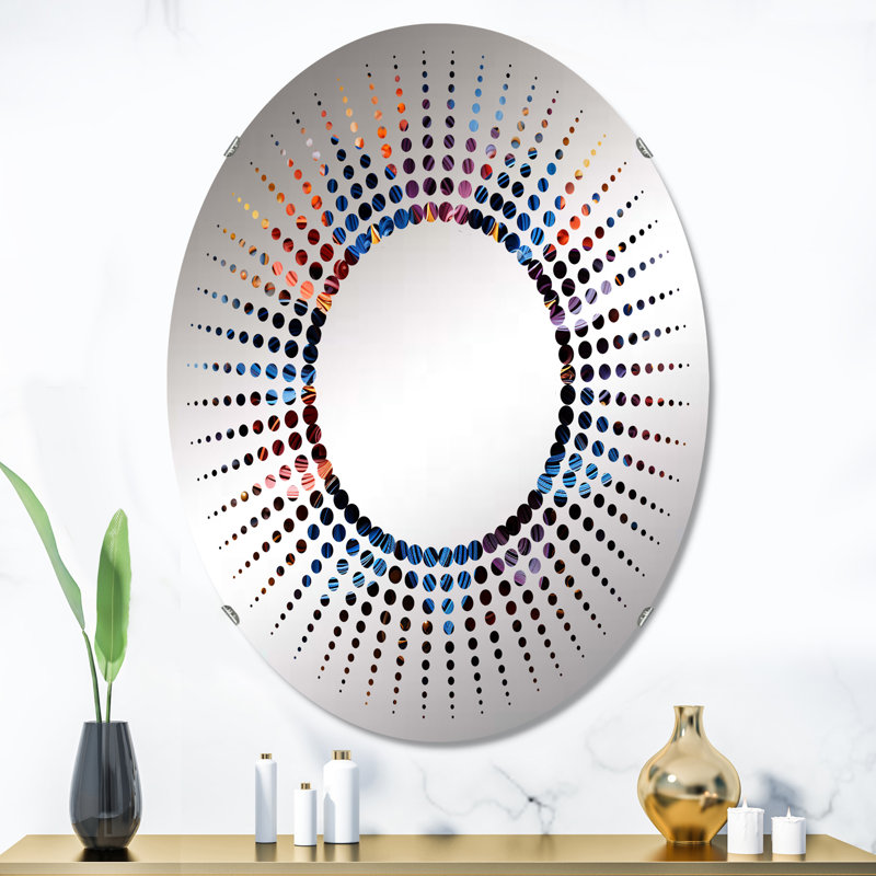 Hindouisme Mandala Lotus Méditation I - Miroir décoratif étoile, 35,4 po x 23,6 po