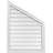 Half Peaked Right Surface Mount Signature Urethane Non-Functional Gable Vent 7/12 Pitch Primed Tan-101793338