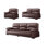 3 Piece Faux Leather Standard Living Room Set