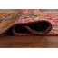 Tapis de couloir rouge à motif géométrique traditionnel 4 x 9