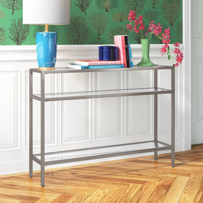 Ceno Glass Top Console Table