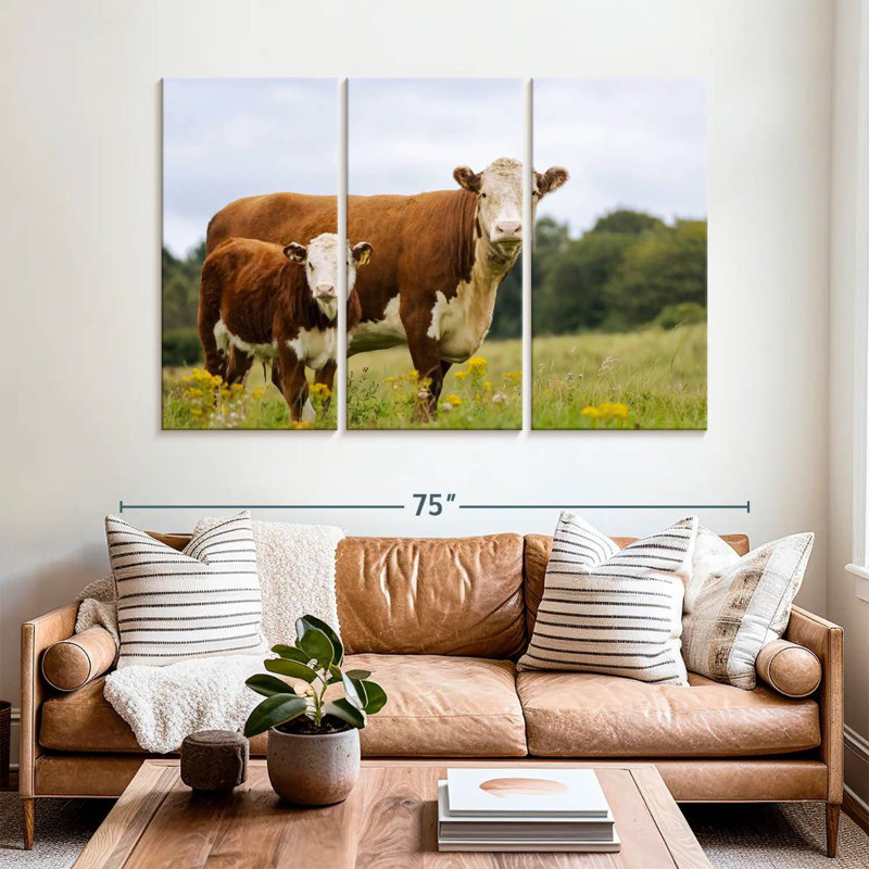 Brampt Calf And Cow, 42" H x 65" W