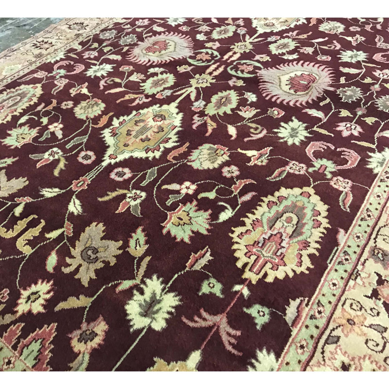 Hand-Knotted High-Quality Red Area Rug