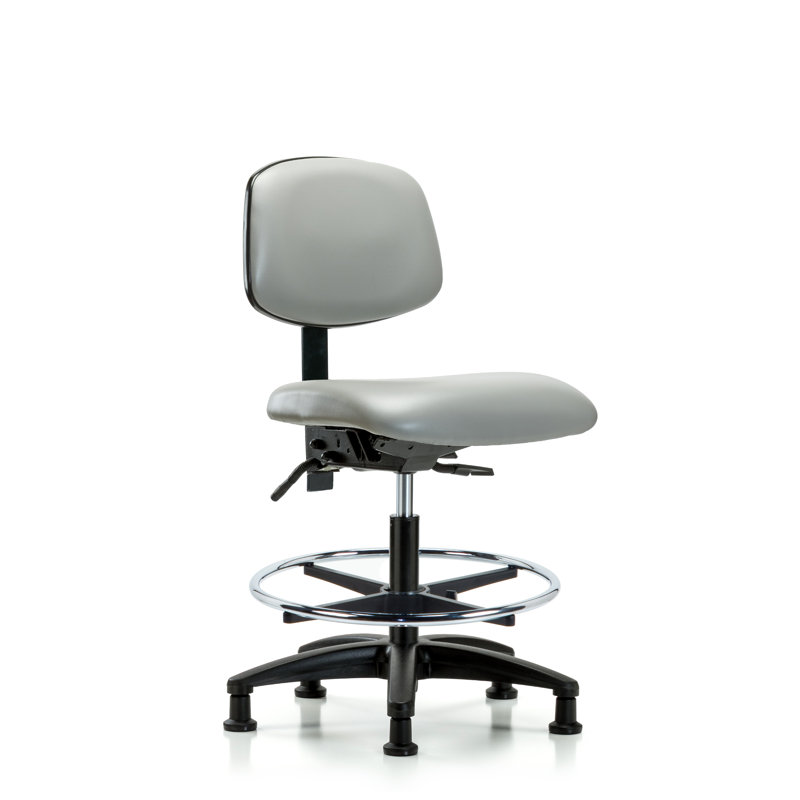 Chaise de dessinateur ergonomique Lucrezia, Colombe, Patins, Non inclus
