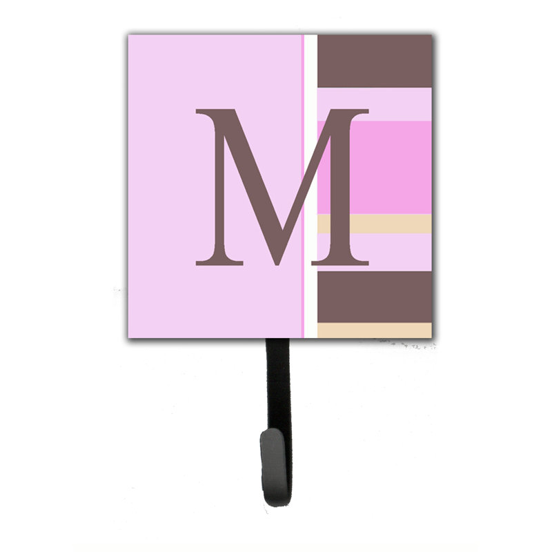 Crochet mural rayures monogramme, M