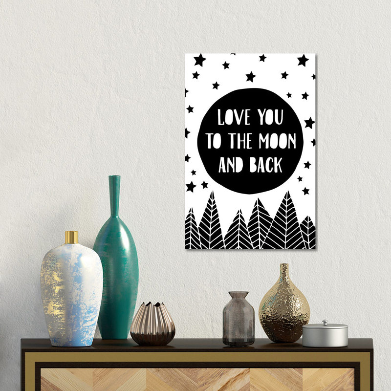 To The Moon 1 Piece Wall Art on Canvas, 30.48 cm H x 45.72 cm W, Canvas