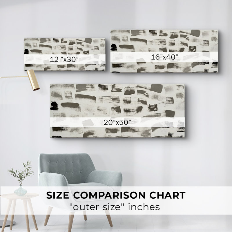 Abstract Seris 6 #XIX-Wide Gallery Wrapped Canvas, 12" H x 30" W