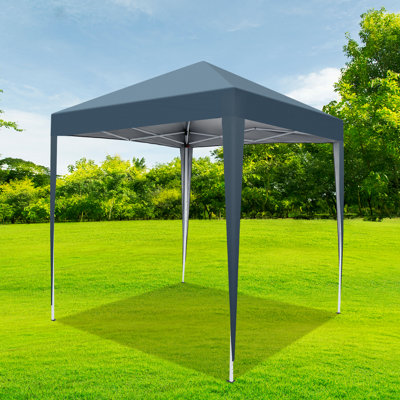 3M X 3M Outdoor Folding Metal Canopy Blue