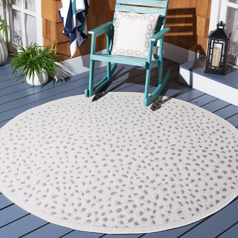 Tapis d'intérieur / extérieur Aidah Performance, Rond 6 pi 7 po
