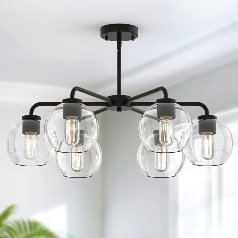 Lustre encastré 6 lumières Choi, Clair